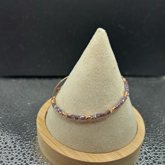 Alex and Ani Rose Gold Bracelets with Intricate Design: Set of 8 - Picture 8 of 9